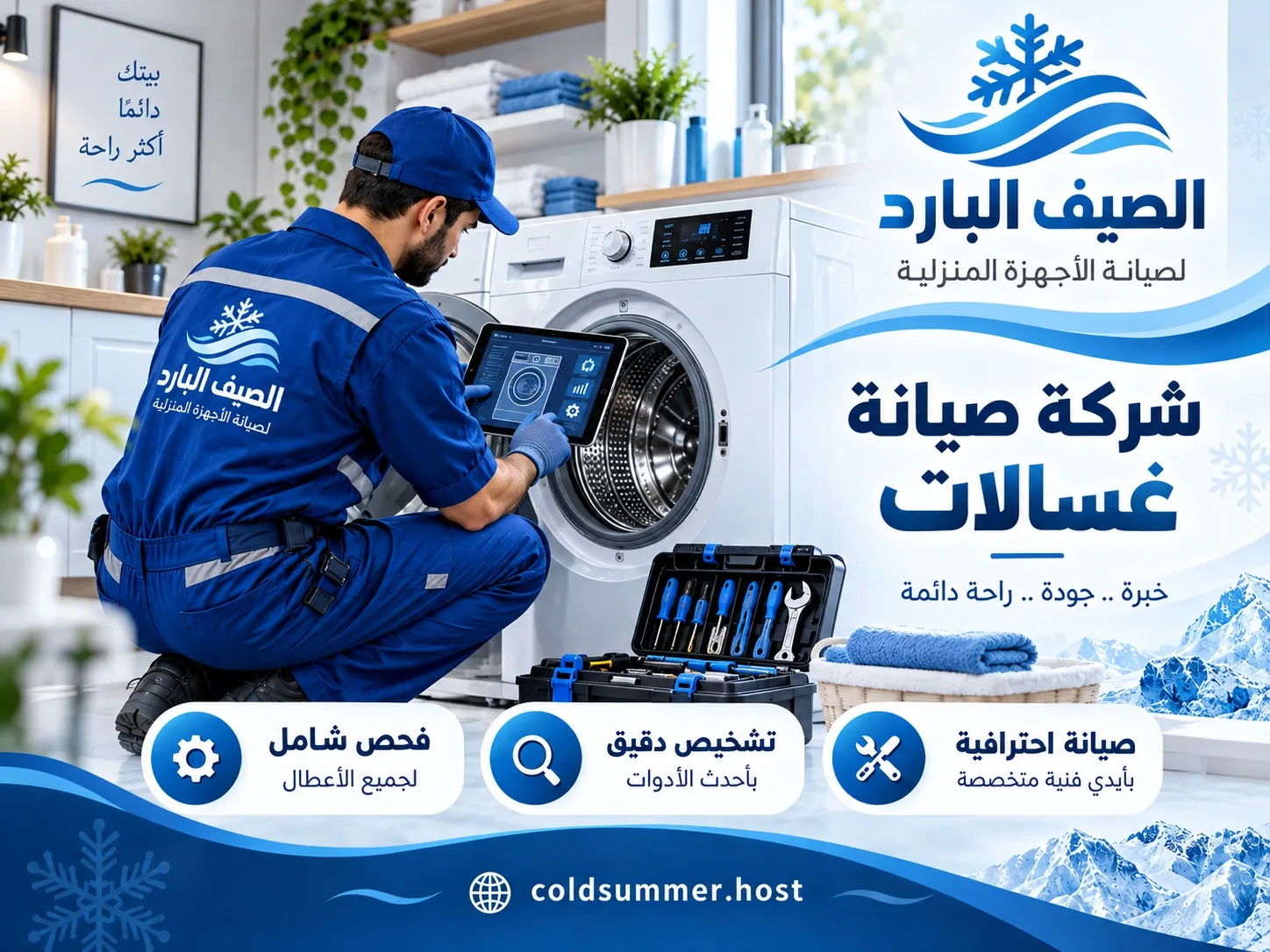 شركة صيانة غسالات بمدينتي - الصيف البارد - تفاصيل الخدمة 1