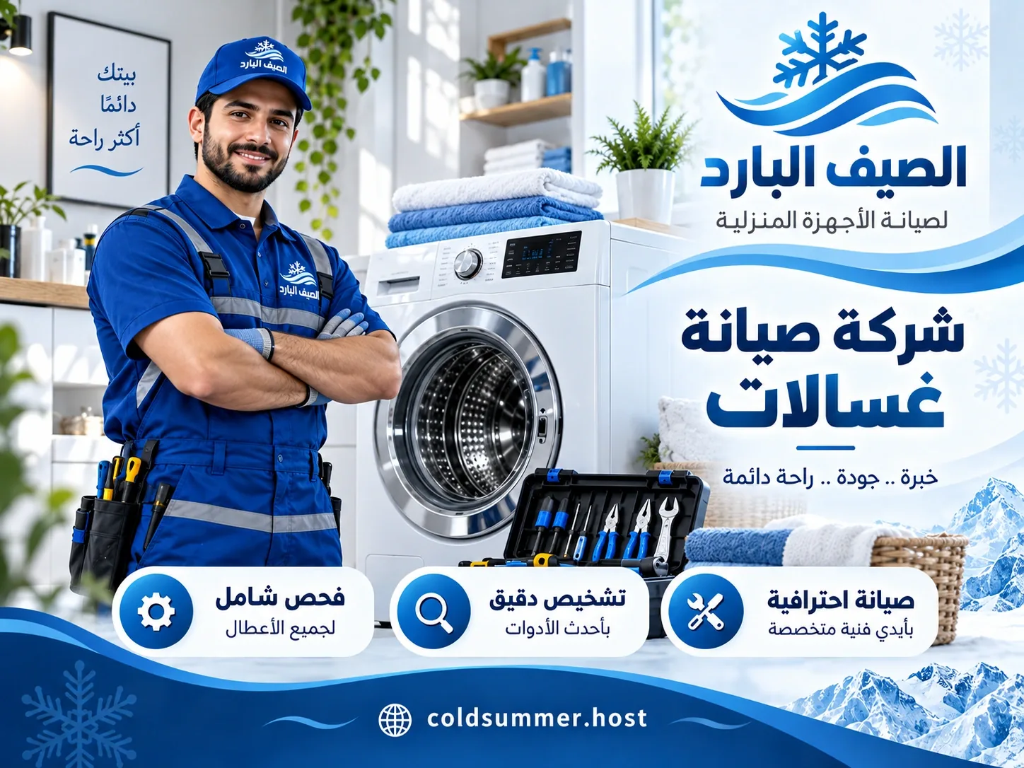 شركة صيانة غسالات بمدينتي - الصيف البارد - تفاصيل الخدمة 3